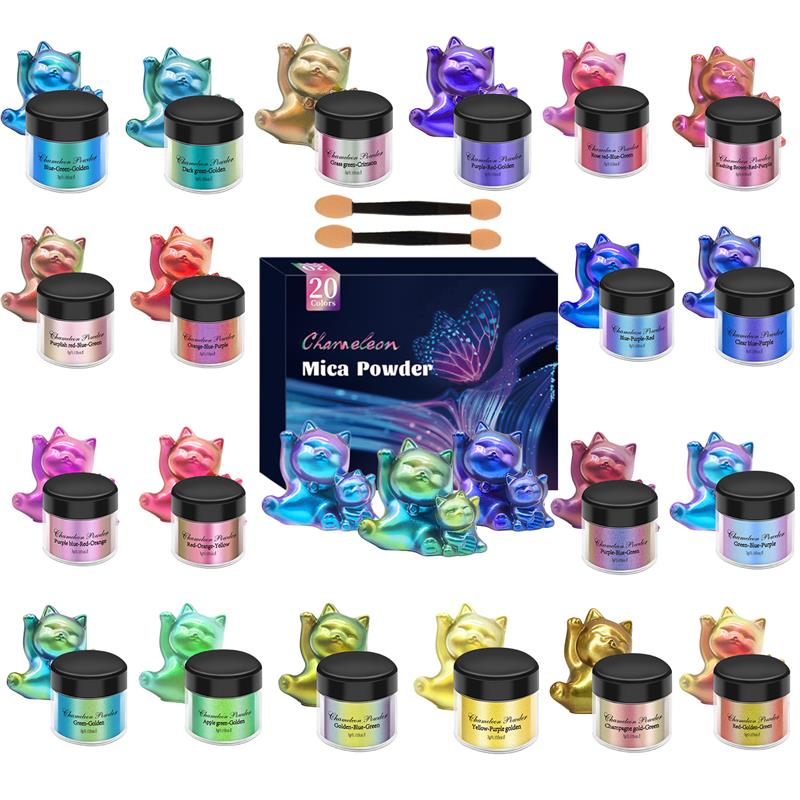 Epoxy Uv Resin Kit - エポキシ樹脂のシーリングライト,レジンの変化,ジュエリーの作成,10色,20色