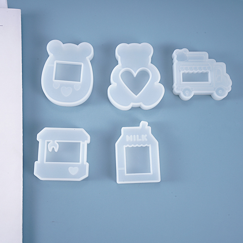 かわいいクマシェーカーチャームシリコーン金型のかわいい動物モ - Resin Craft Projects のレビューと価格