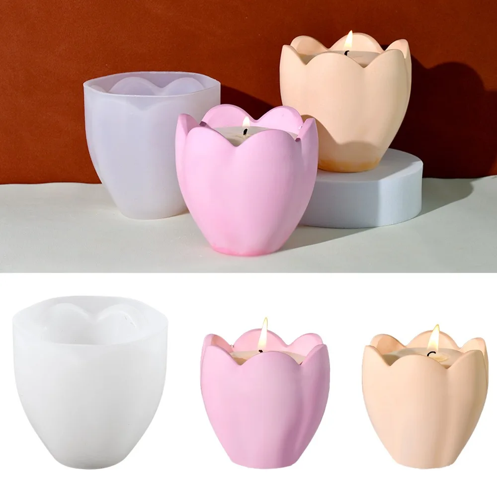 チューリップキャンドルホルダーシリコーン金型花樹脂石鹸箱作成 - Flower Preservation Resin のレビューと価格