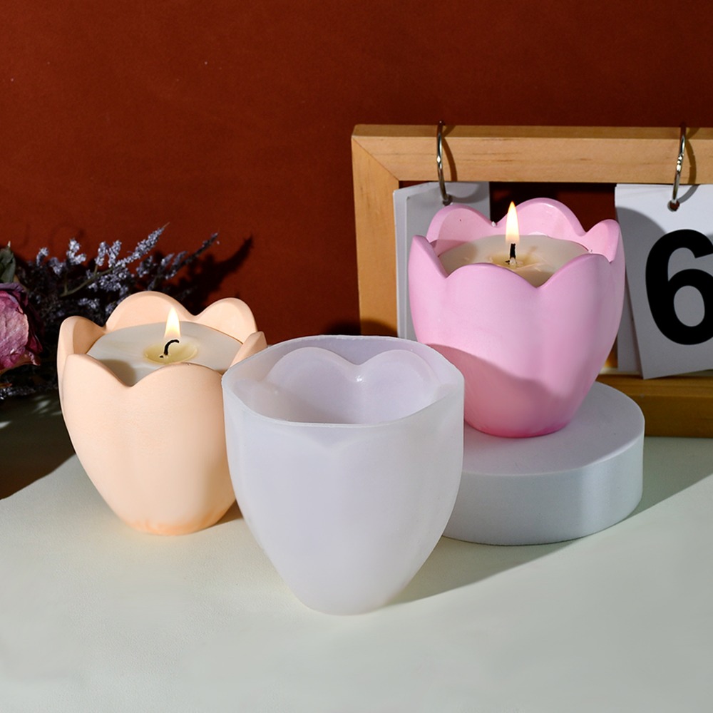 チューリップキャンドルホルダーシリコーン金型花樹脂石鹸箱作成 - Flower Preservation Resin のレビューと価格
