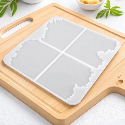 1個 クリスタルエポキシシリコンモールド ホワイト 四角形  - Resin Ocean Wave Mold のレビューと価格