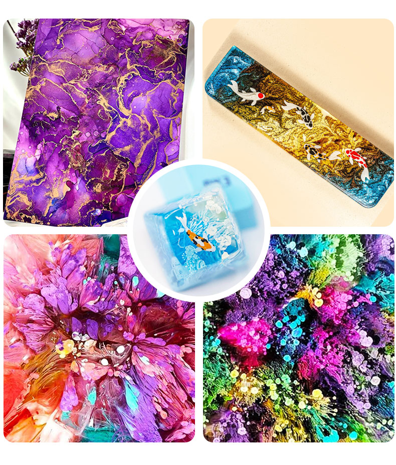 10 ミリリットルアルコールインクアートエポキシ樹脂顔料 2 - Epoxy Uv Resin Kit のレビューと価格