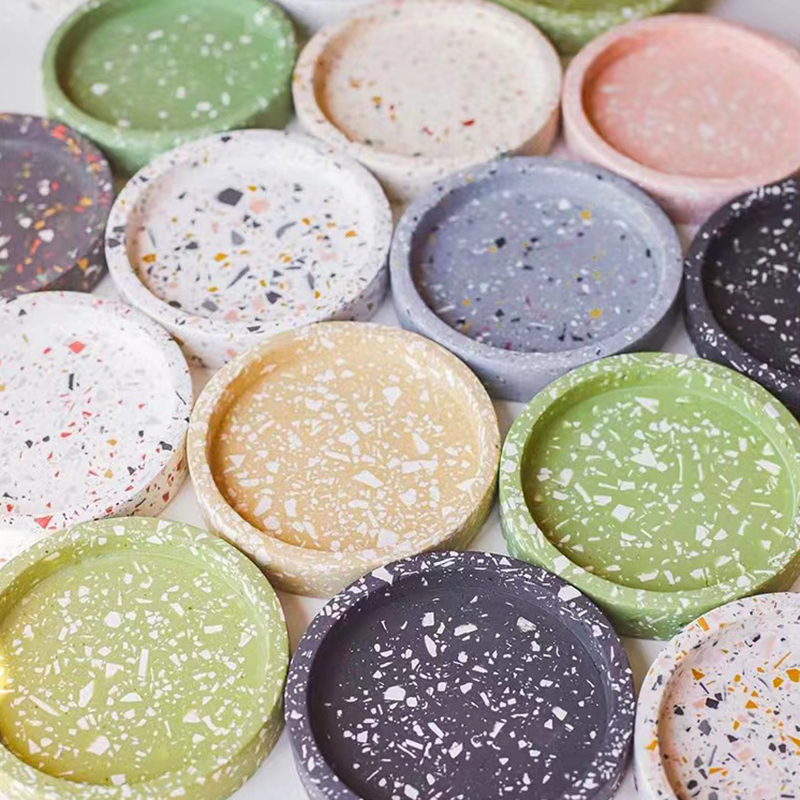 丸いトレイセメント型、コンクリート樹脂コースター用シリコン型 - Coaster Mold Round のレビューと価格