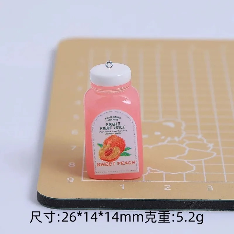 10個入り かわいいミニ3Dチェリーオレンジジュースボトル  - Resin Crafts Diy のレビューと価格