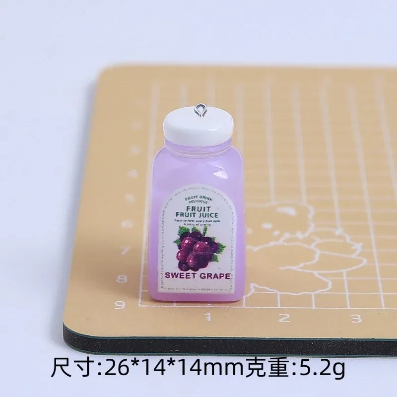 10個入り かわいいミニ3Dチェリーオレンジジュースボトル  - Resin Crafts Diy のレビューと価格