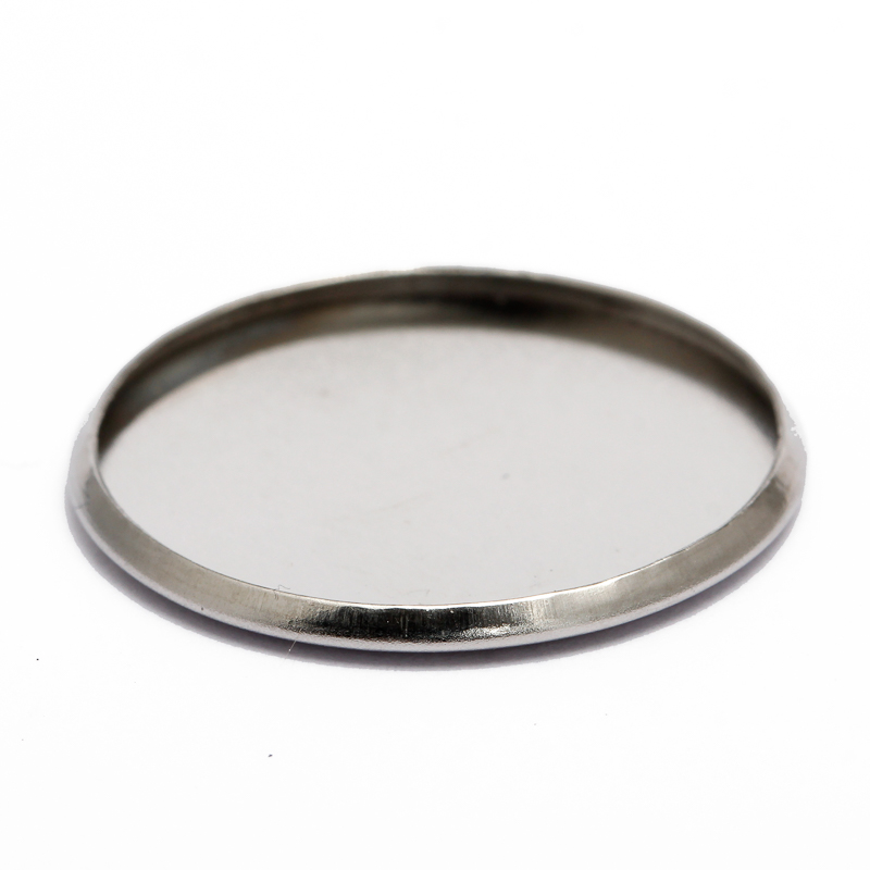 ステンレス製の丸いベゼルのカボショントレイ,20個,白いベー - Bezels Set Pendant のレビューと価格