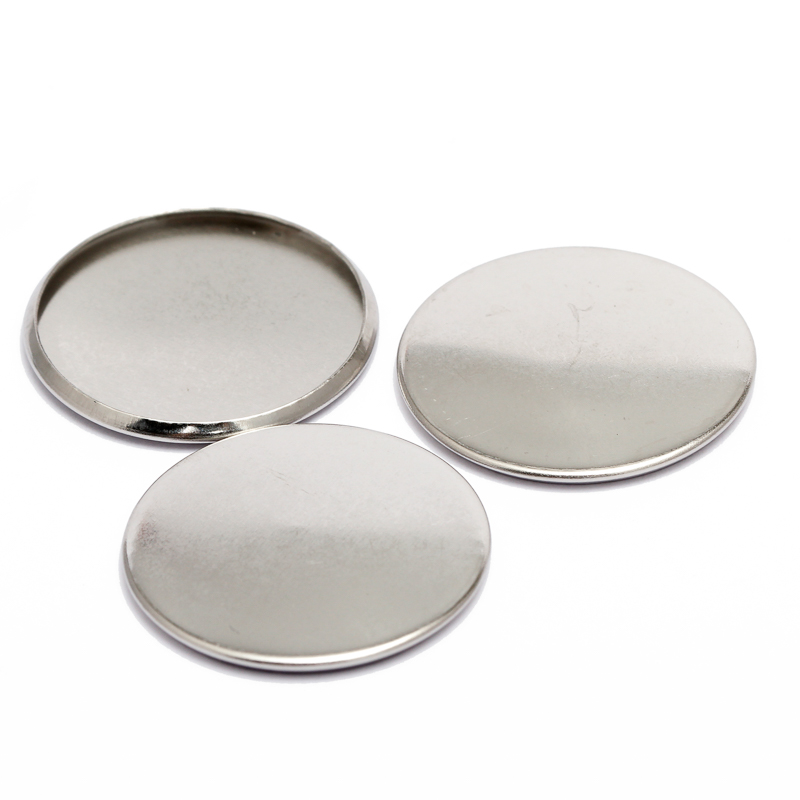 ステンレス製の丸いベゼルのカボショントレイ,20個,白いベー - Bezels Set Pendant のレビューと価格