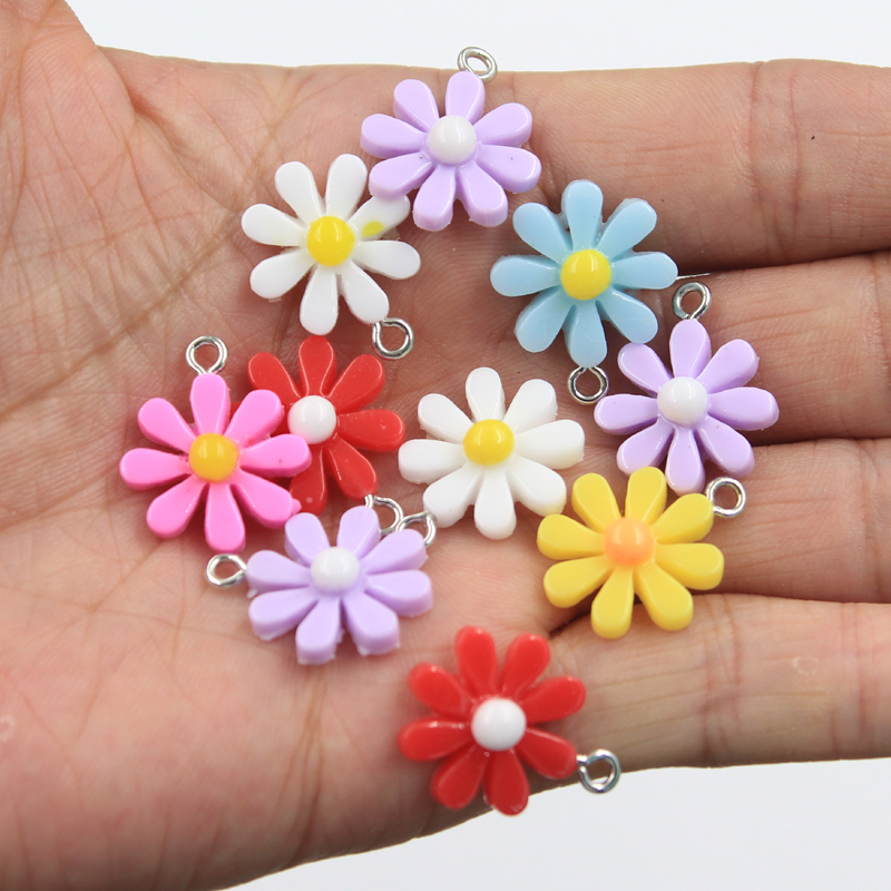 ひまわりと花のペンダント20x16mm,30個,手作りジュエ - Flower Preservation Resin のレビューと価格