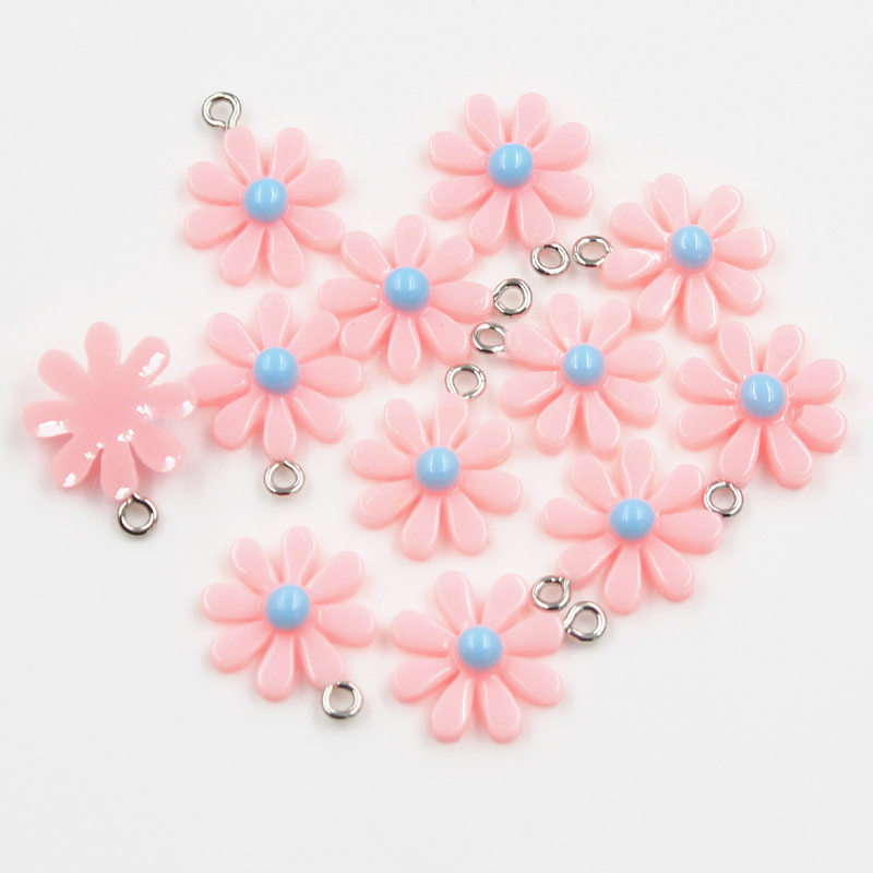 ひまわりと花のペンダント20x16mm,30個,手作りジュエ - Flower Preservation Resin のレビューと価格