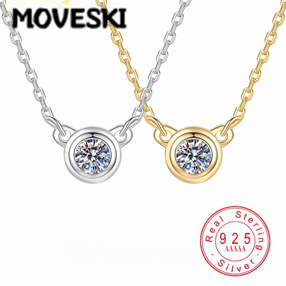 S925スターリングシルバー モアサナイト ベゼルセット ペ - Bezels Set Pendant のレビューと価格