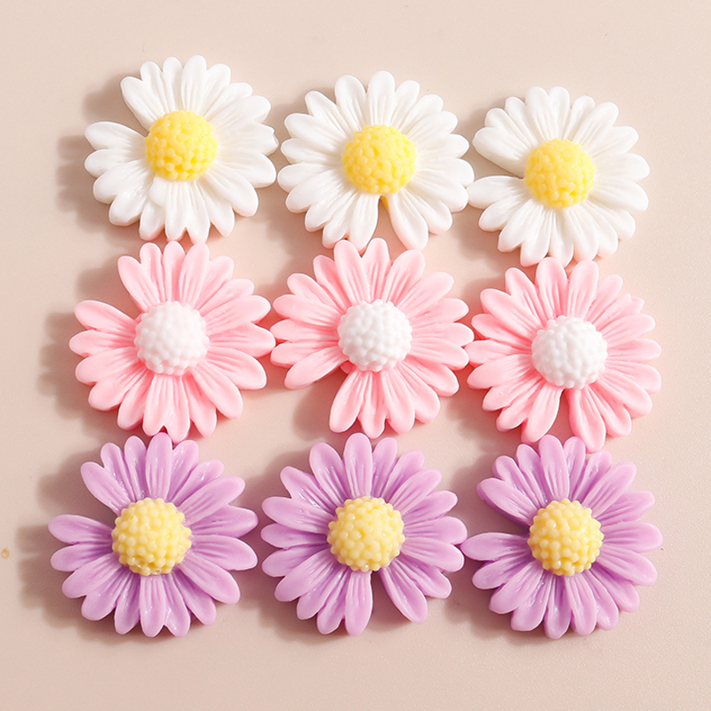 10 個 20*20 ミリメートルかわいいデイジーフラワーチ - Flower Preservation Resin のレビューと価格
