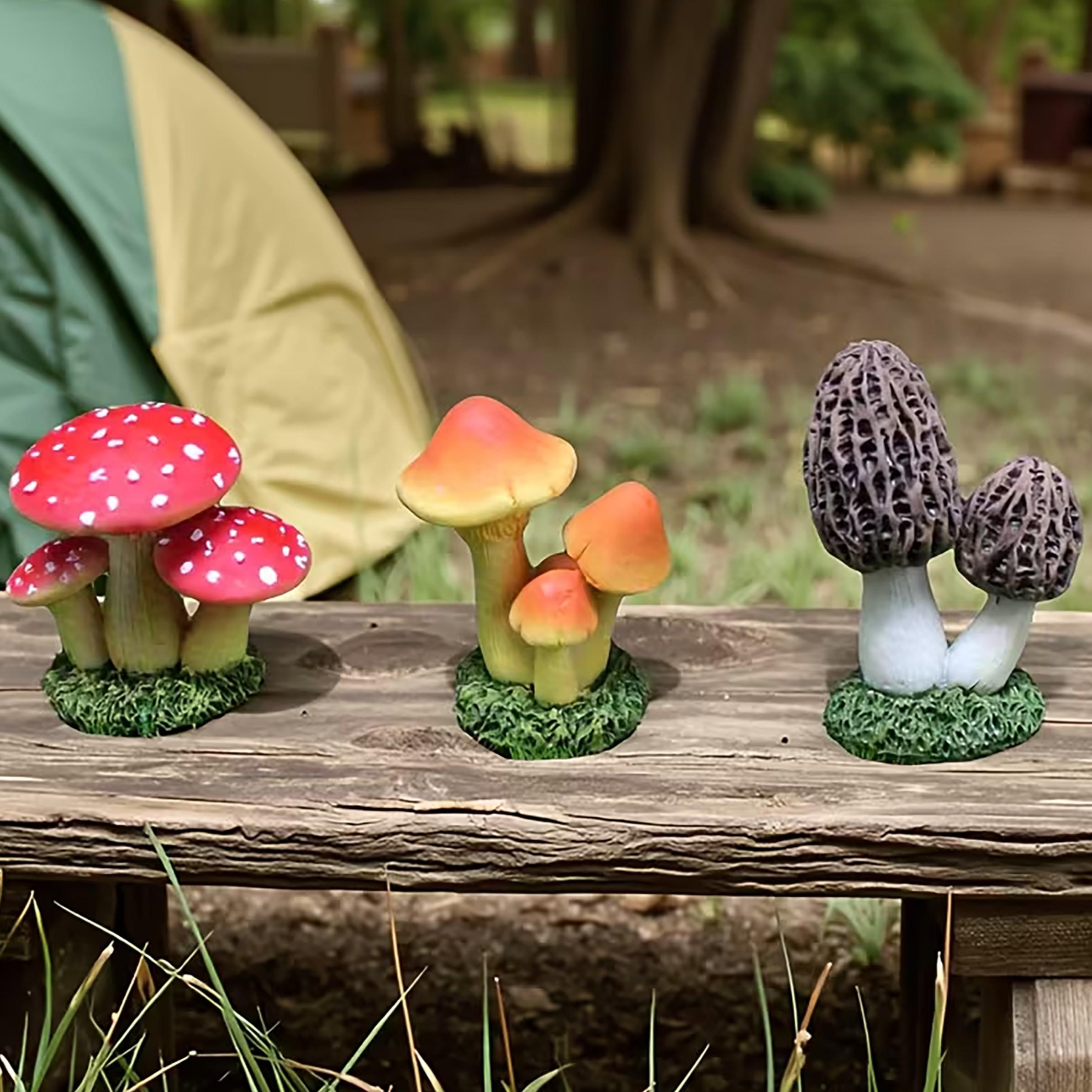 1セット3個入り人工キノコ飾りモスマイクロ風景多肉植物フラワ - Terrarium Moss Art のレビューと価格