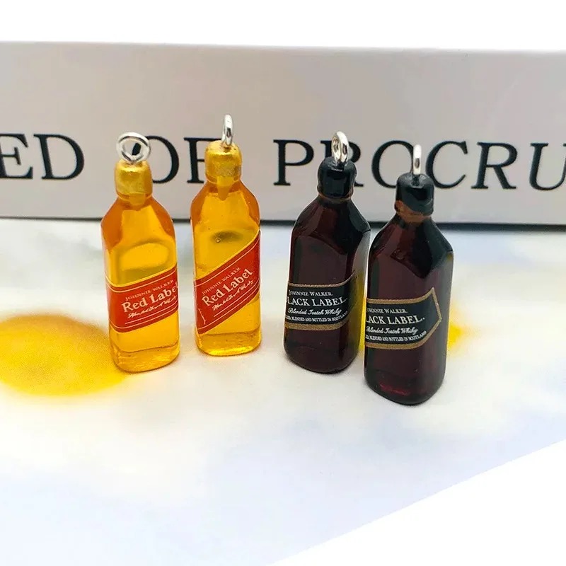 10 個小さなワインバーボトル樹脂チャーム DIY イヤリン - Resin Crafts Diy のレビューと価格