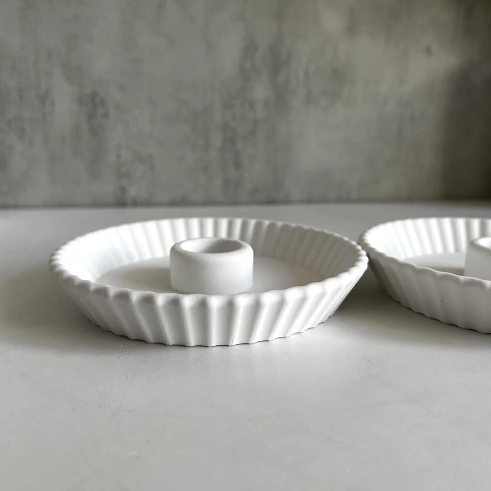 ストライプ丸皿キャンドルホルダーシリコンモールド DIY キ - Coaster Mold Round のレビューと価格