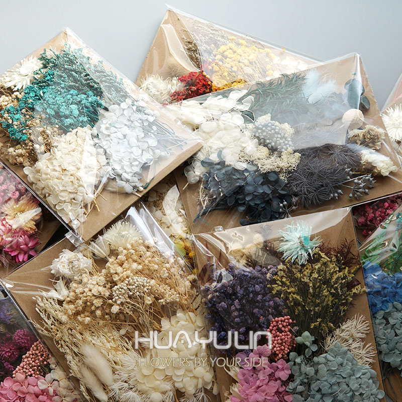 1 パック人工植物ドライ本物の花プリザーブド材料エポキシ樹脂 - Dried Flower Bulk のレビューと価格